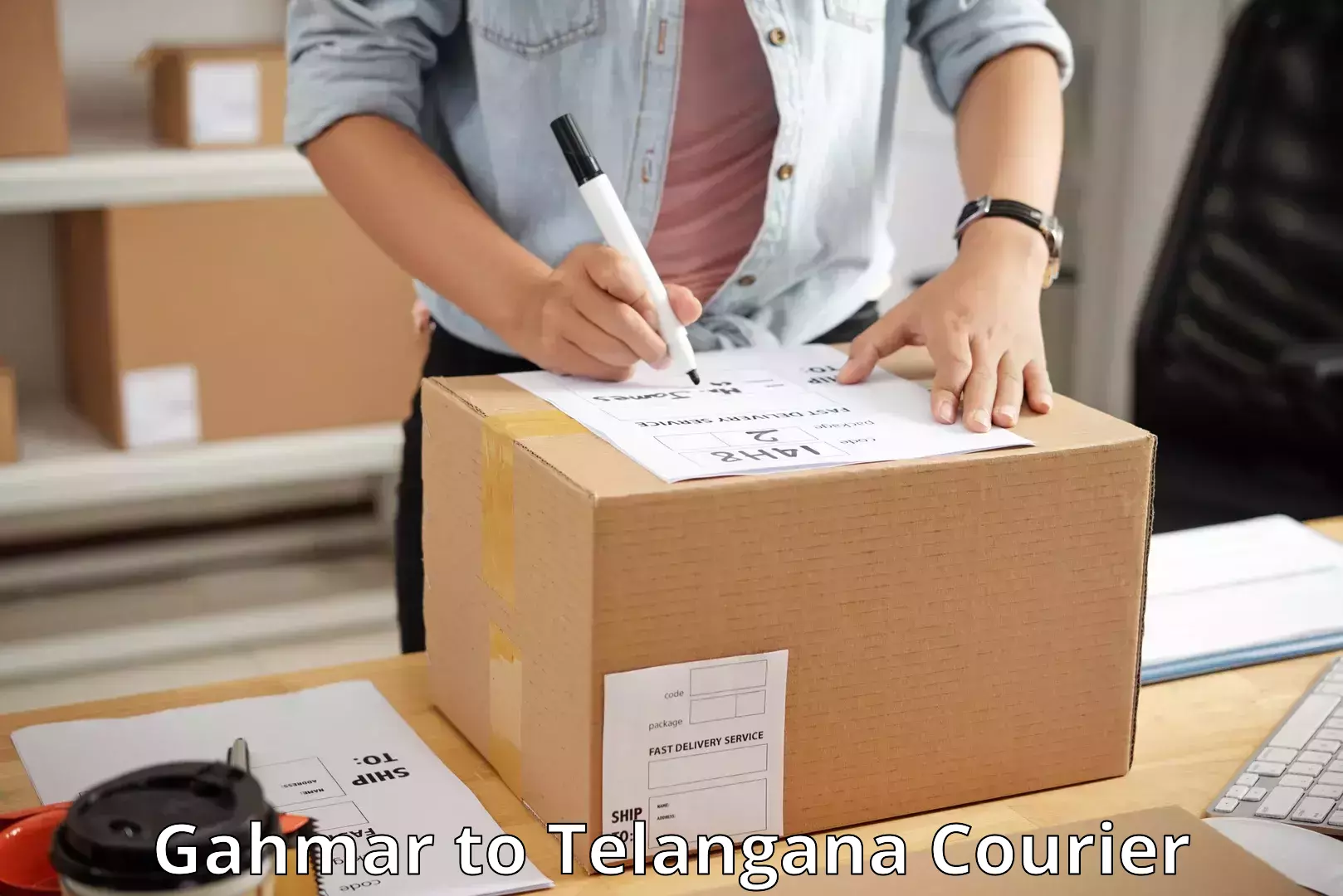 Quality courier services Gahmar to Jannaram