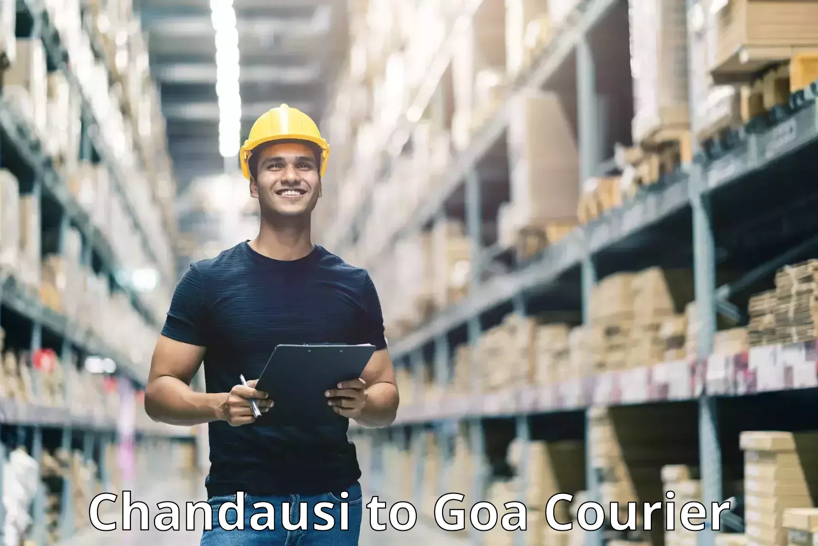 Courier rate comparison Chandausi to Goa University