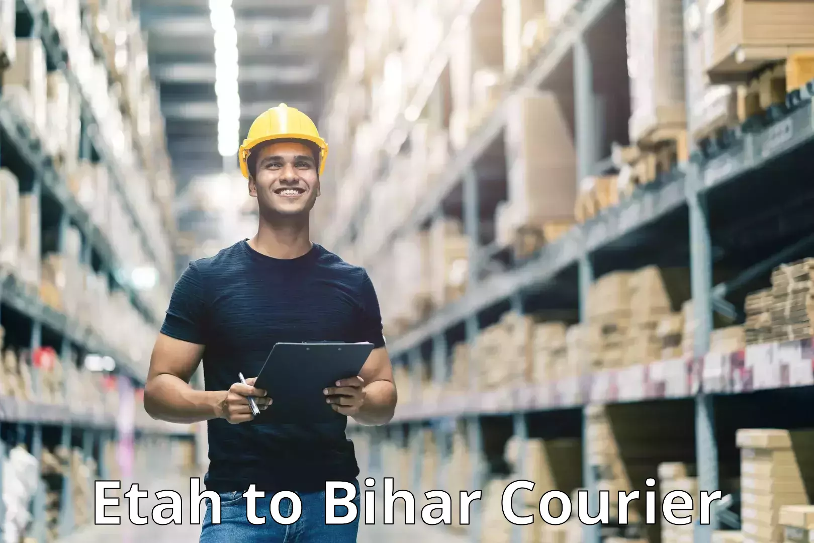 Courier tracking online Etah to Saran