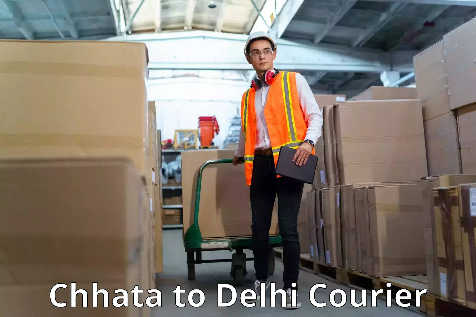 Air courier services Chhata to Delhi
