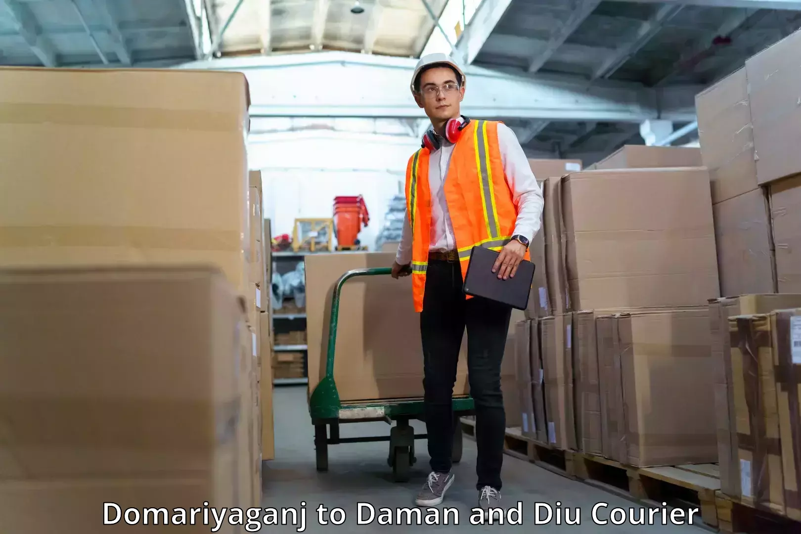 High-capacity parcel service Domariyaganj to Diu