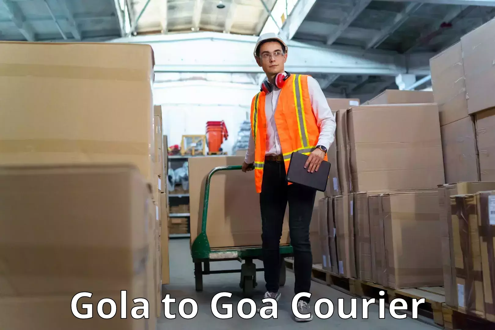 Courier services Gola to Goa University