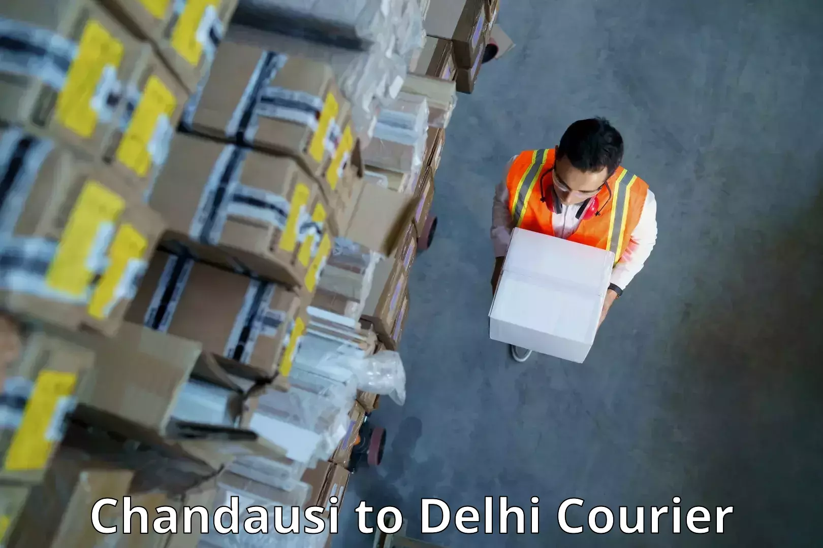 Optimized shipping services Chandausi to Sansad Marg