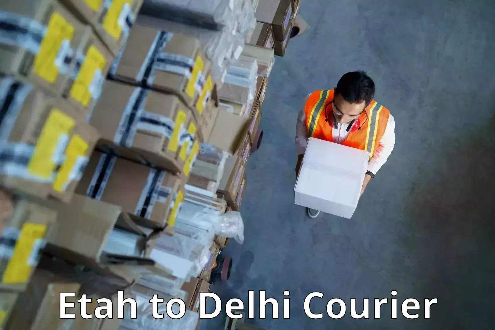 Affordable parcel service Etah to Delhi