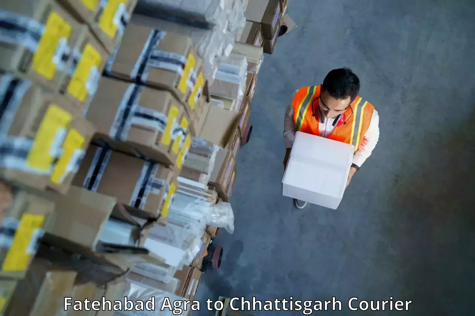 Reliable courier service Fatehabad Agra to Korea Chhattisgarh