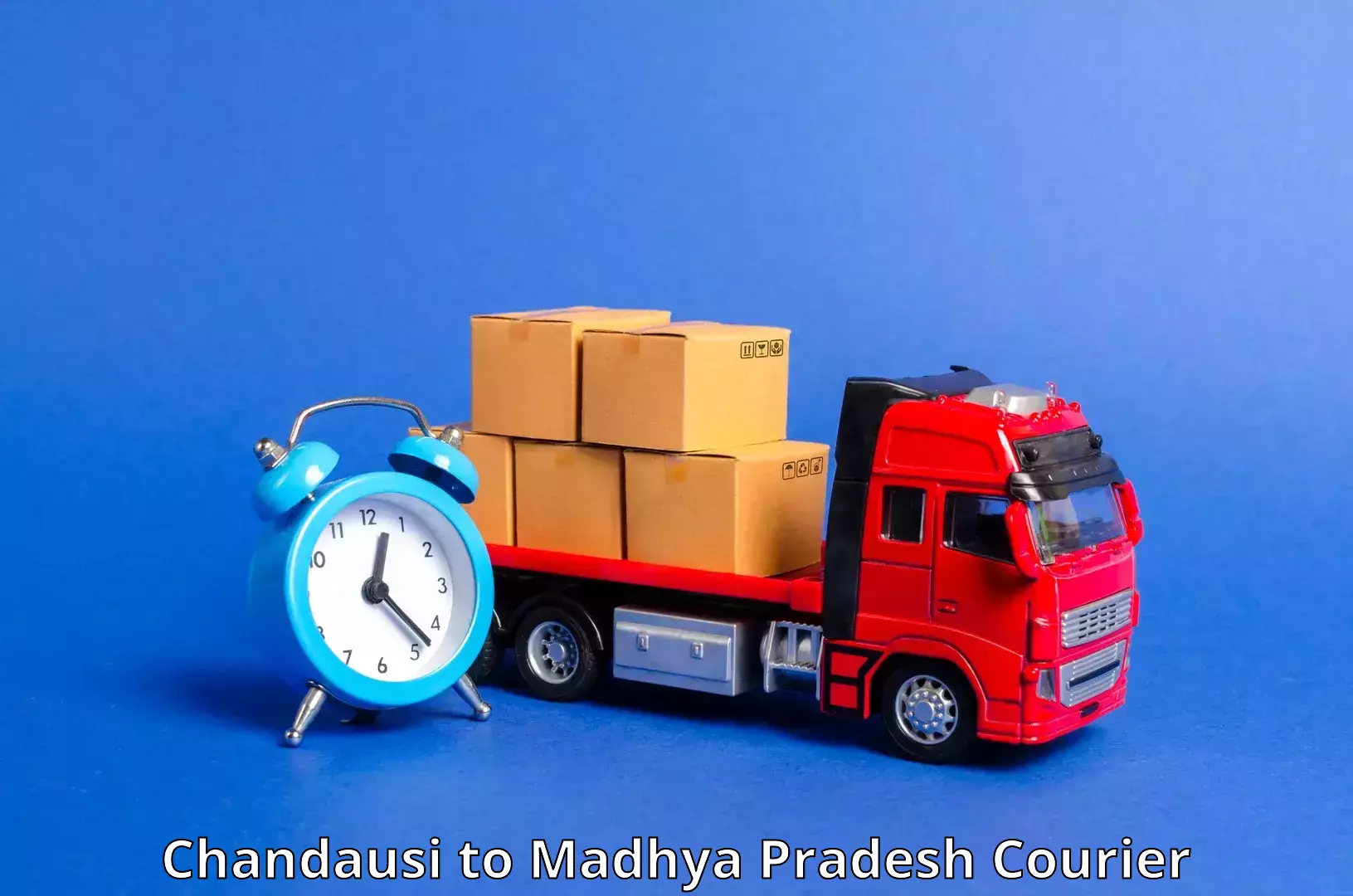 Express mail service Chandausi to Indore