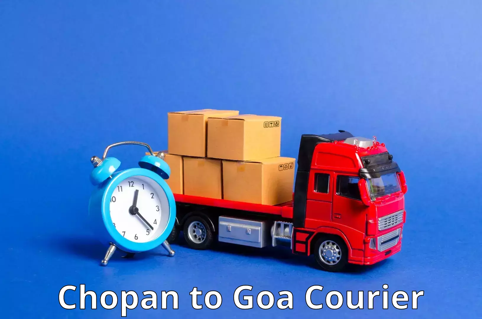Express package handling Chopan to Goa
