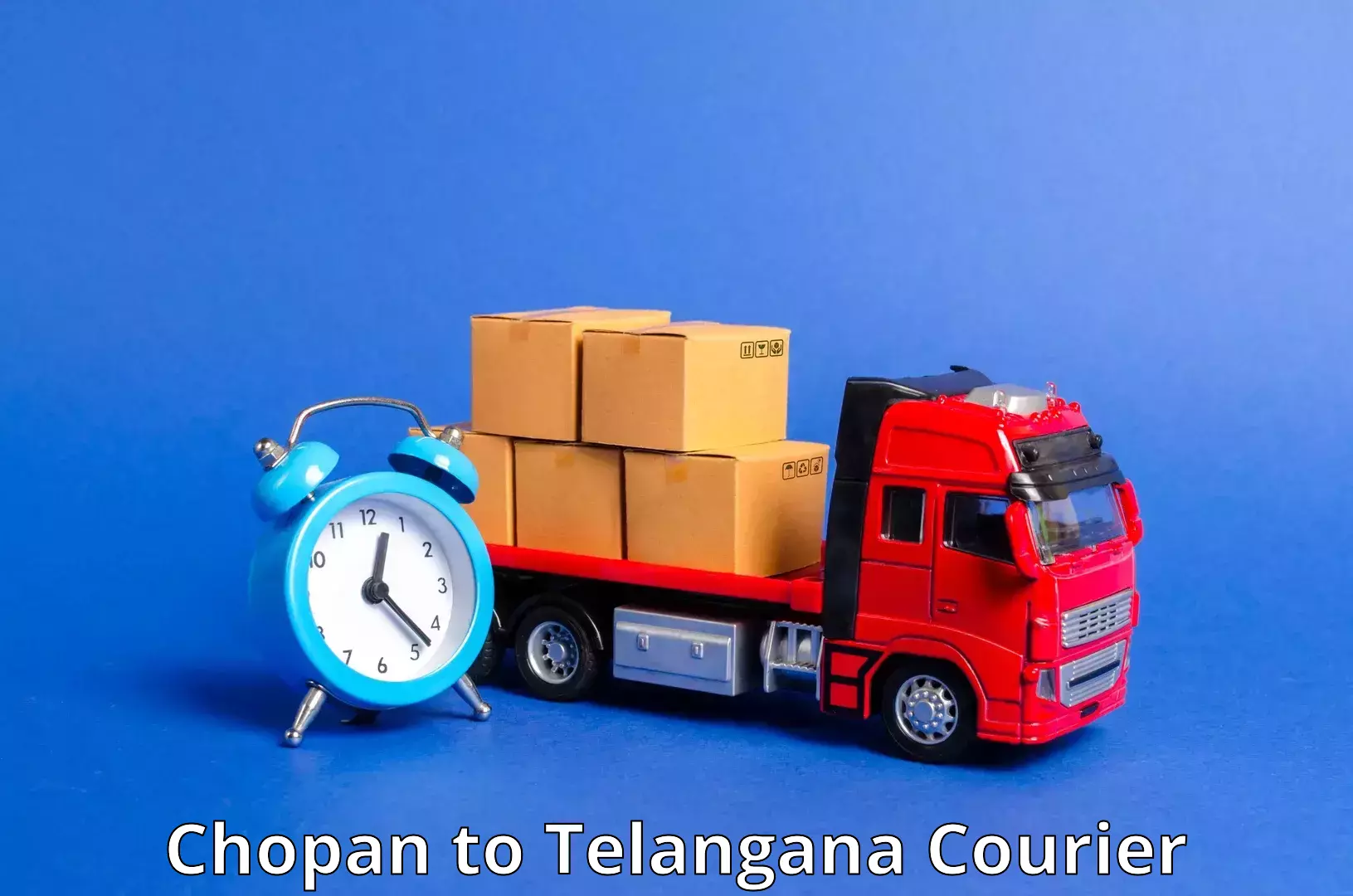 State-of-the-art courier technology Chopan to Netrang