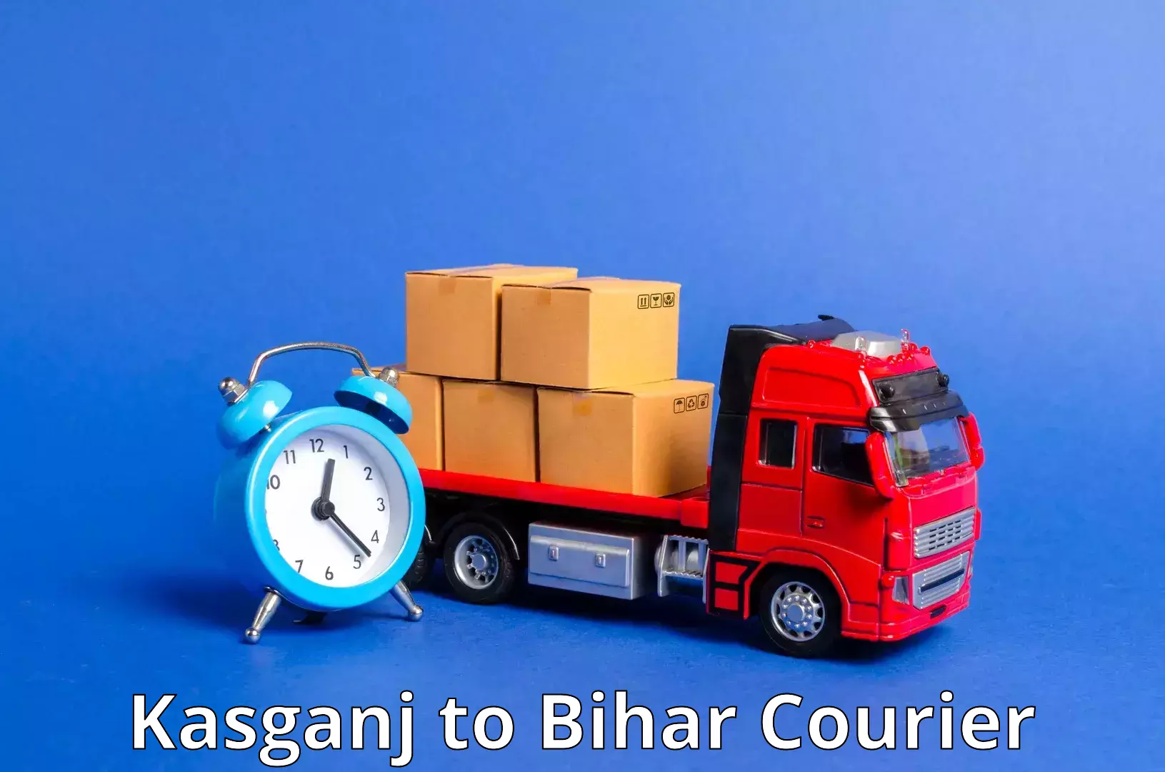 Parcel service for businesses Kasganj to Raxaul