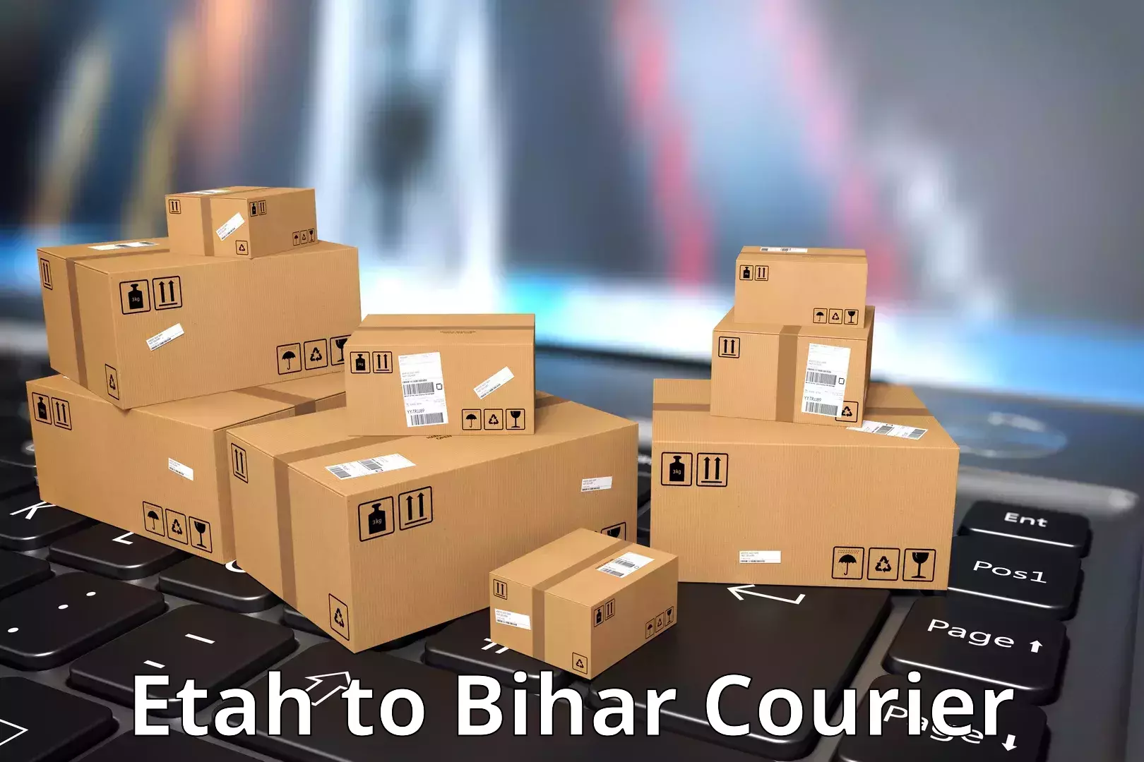 Custom courier rates Etah to Benipatti