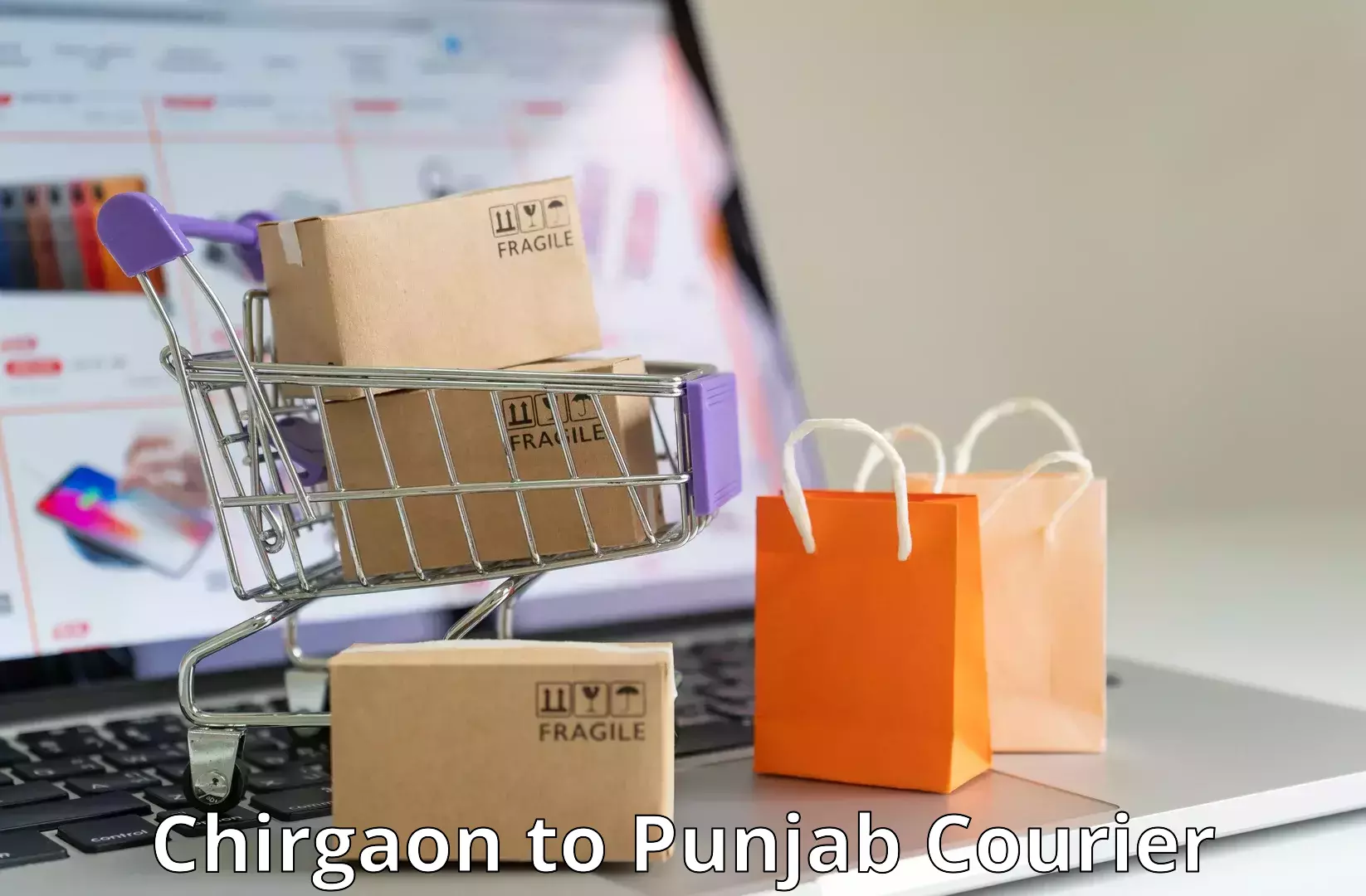 Express package transport Chirgaon to Punjab