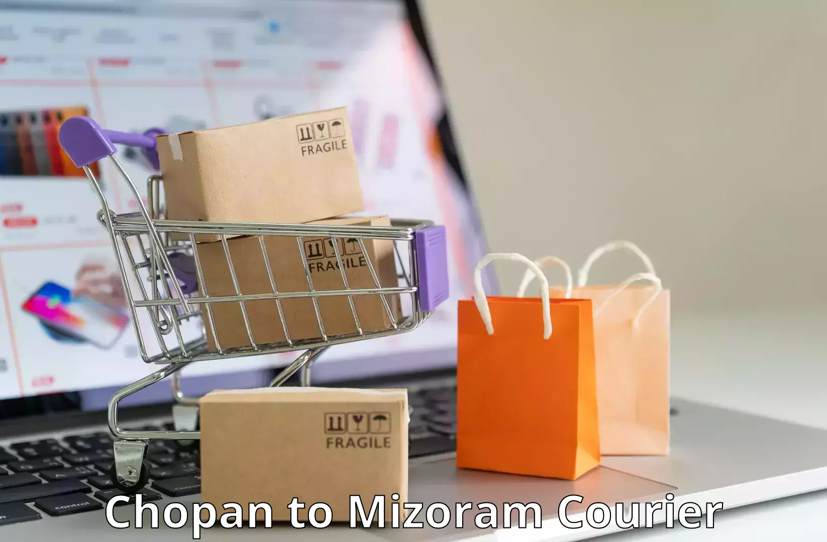 Customized shipping options Chopan to Mizoram