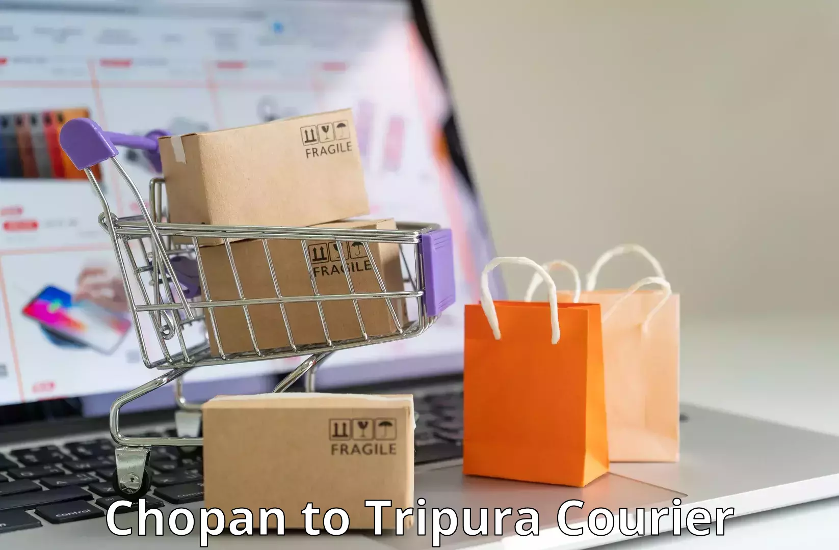 Express courier facilities Chopan to Khowai