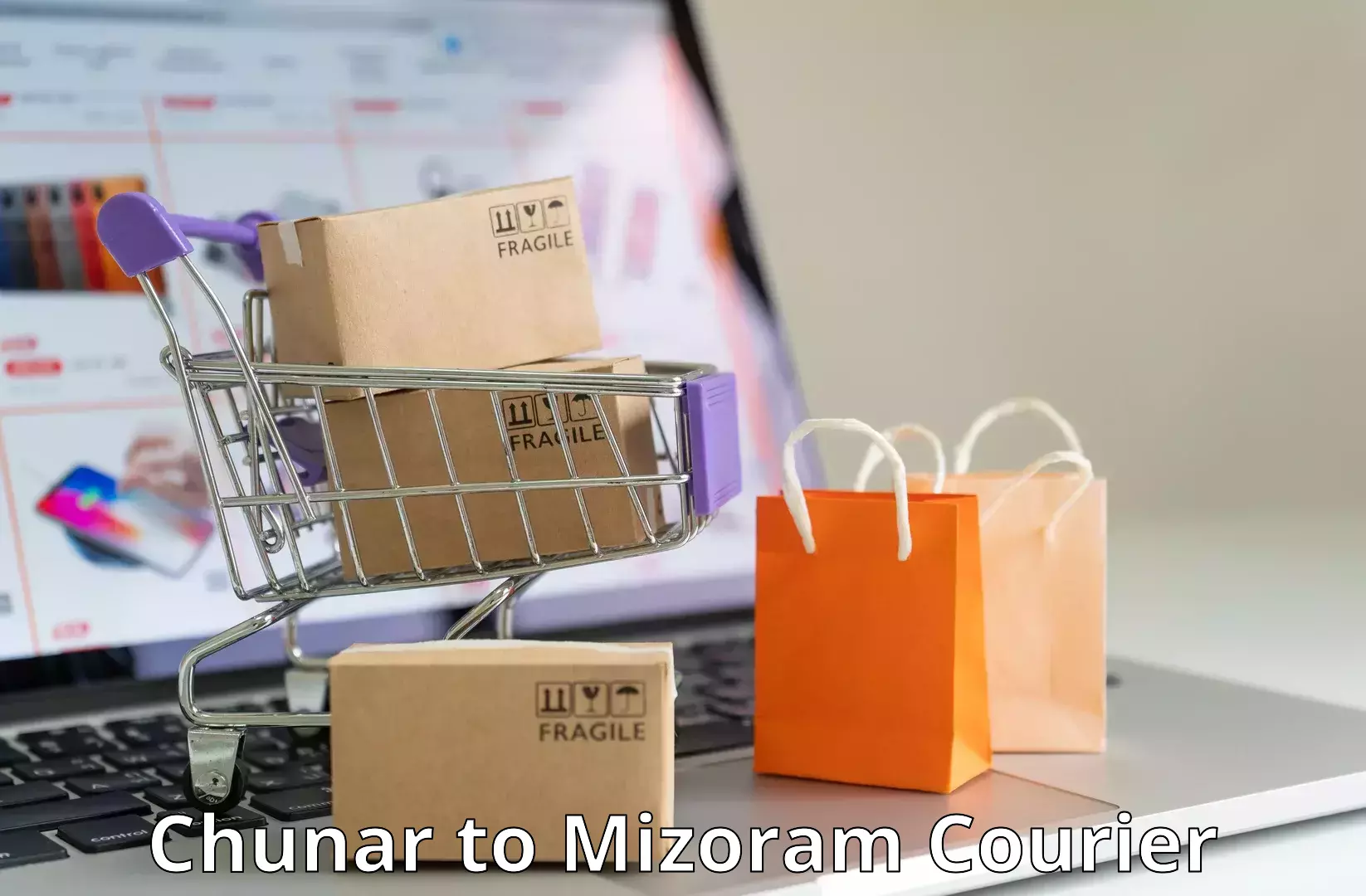 Secure shipping methods Chunar to Aizawl