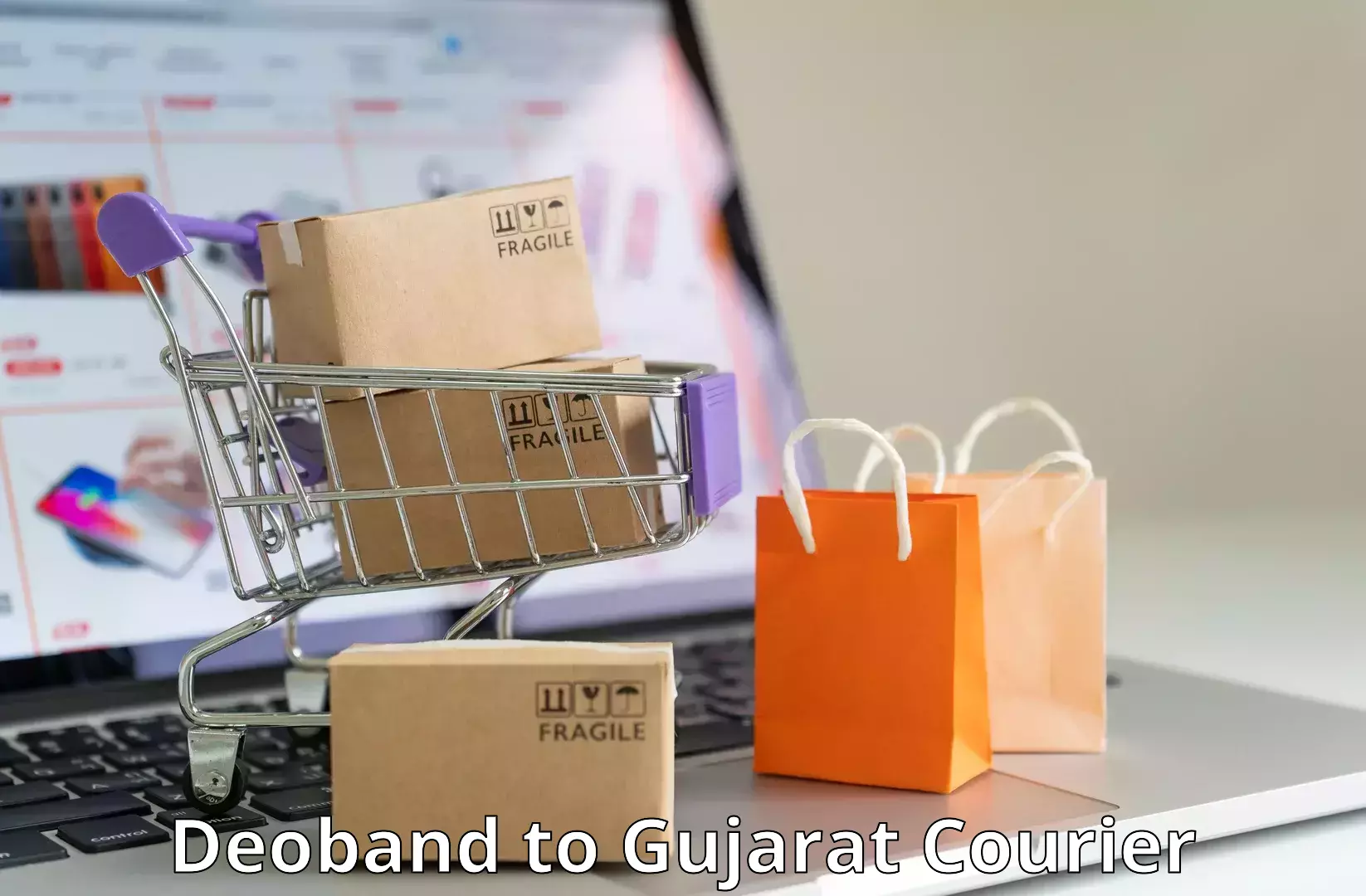 Versatile courier offerings Deoband to Rajkot