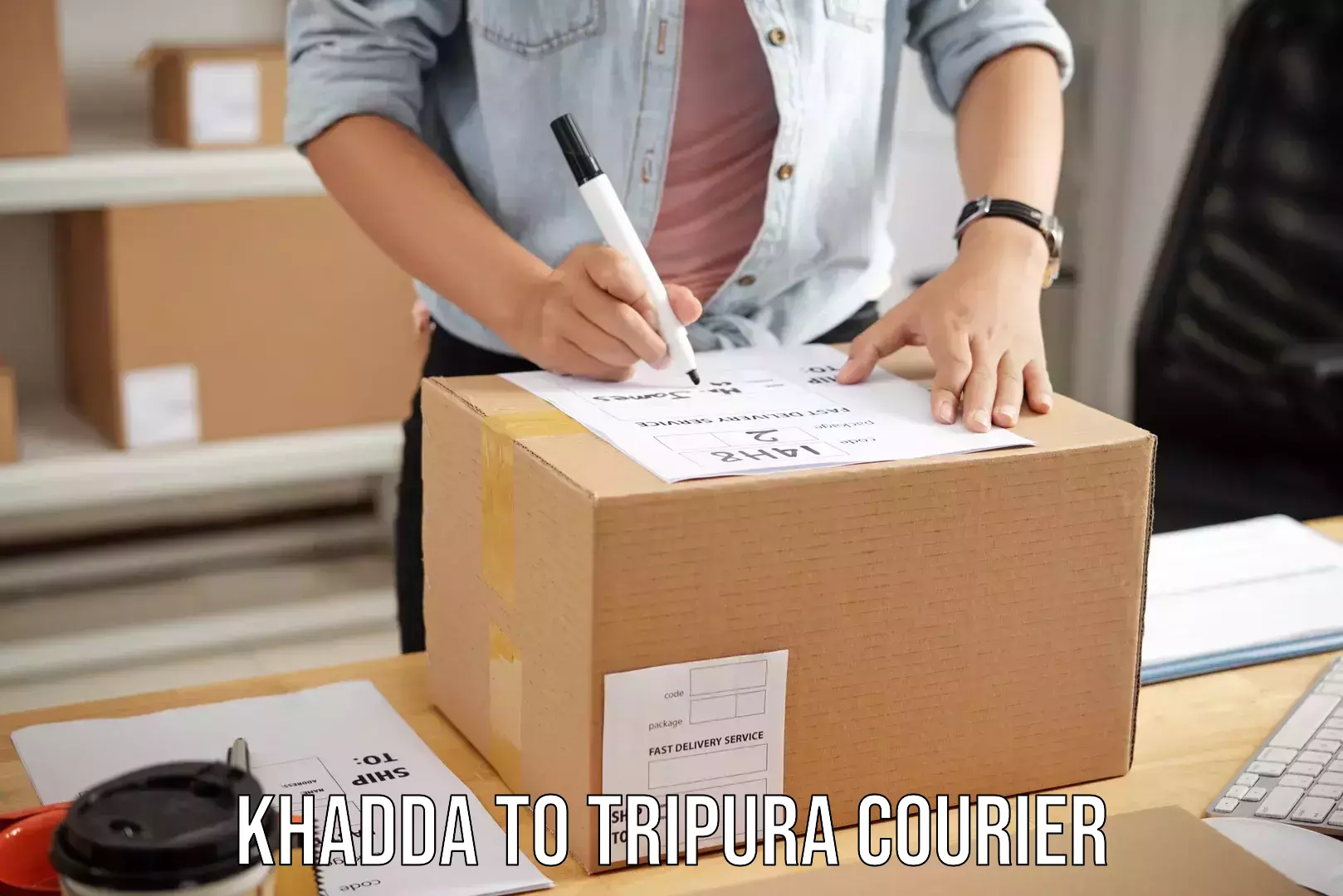 Affordable baggage delivery Khadda to Bishalgarh
