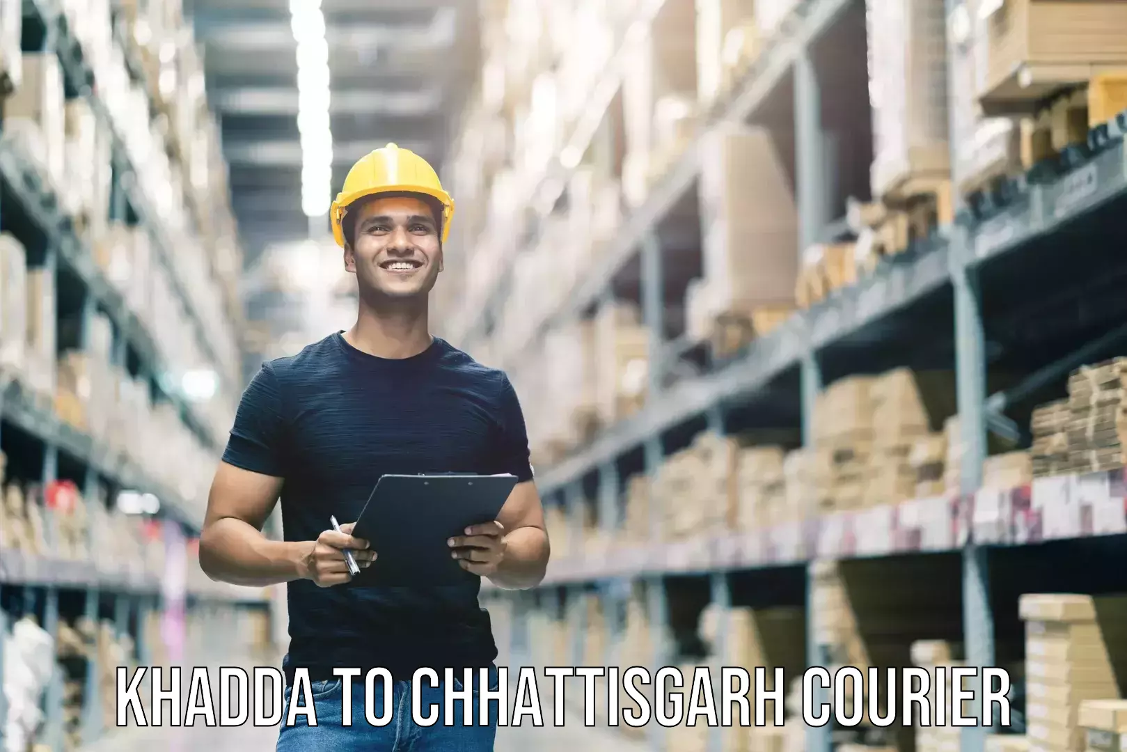 Baggage courier rates calculator Khadda to Chhattisgarh