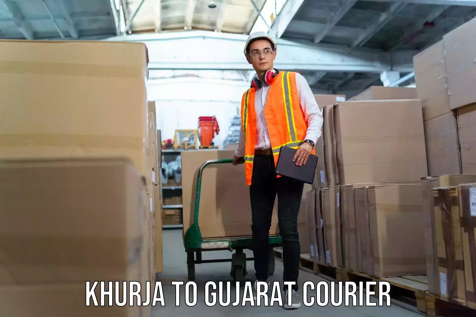 Baggage relocation service Khurja to Gujarat
