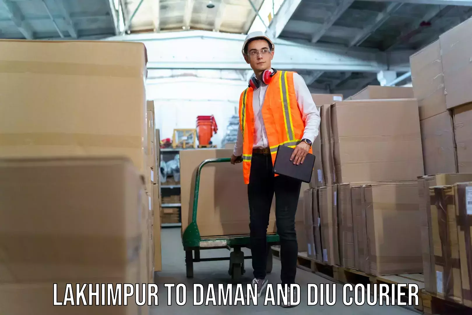 Luggage forwarding service Lakhimpur to Daman