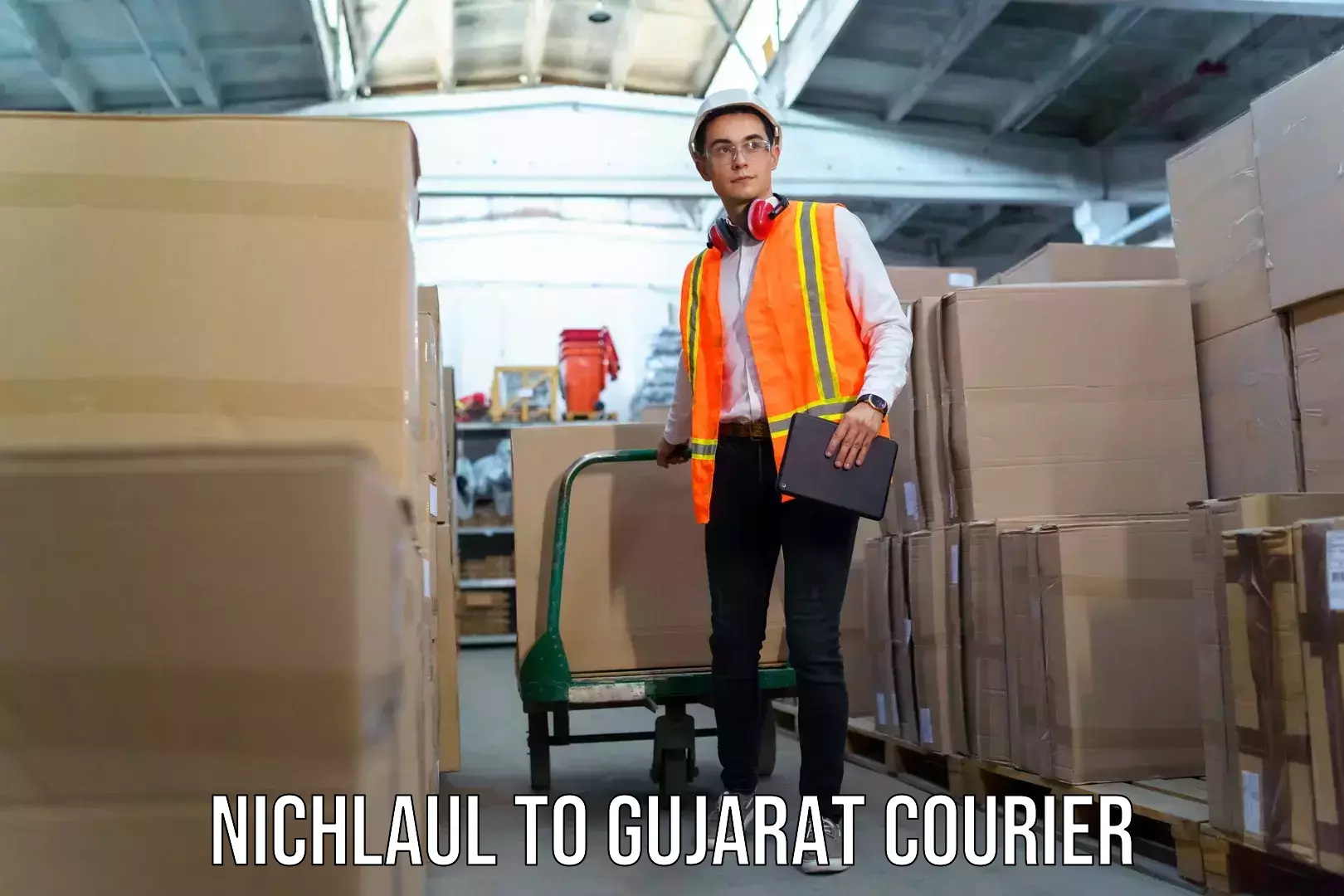 Luggage transport consulting Nichlaul to Gujarat
