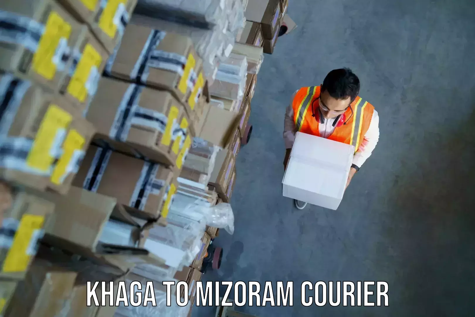 Overnight baggage shipping Khaga to Mizoram