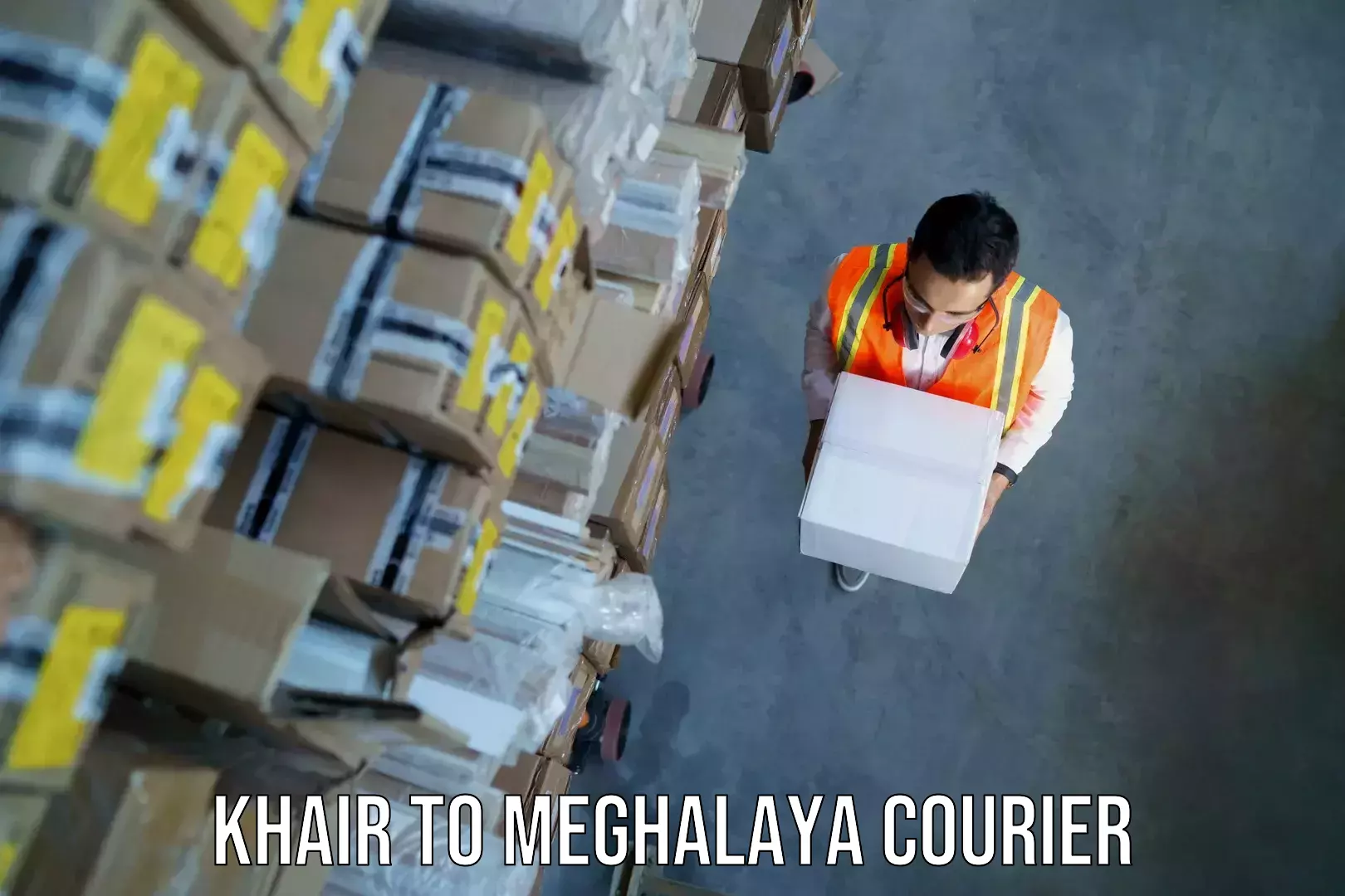 Baggage shipping schedule Khair to Meghalaya