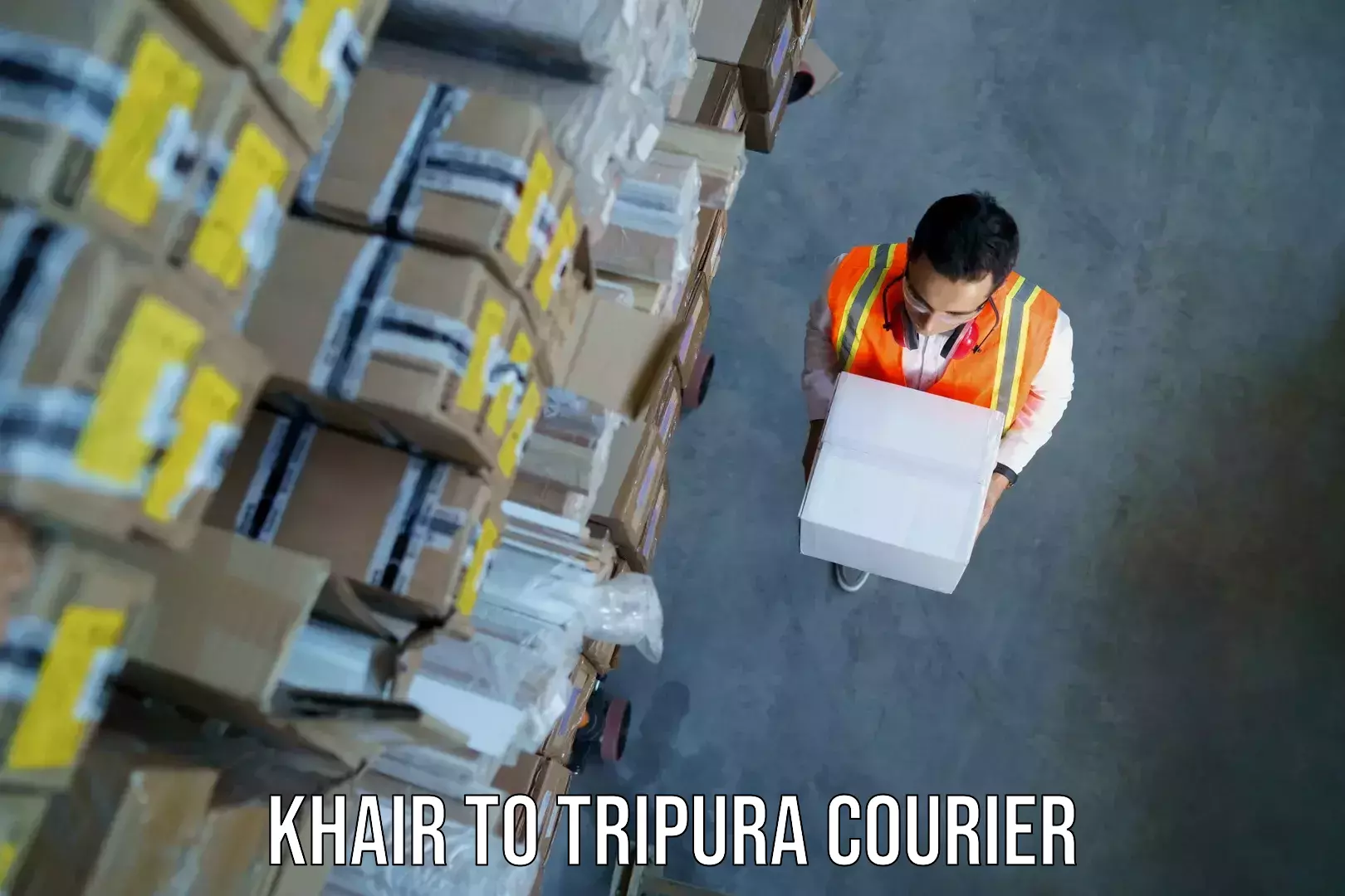 Luggage shipment specialists in Khair to Tripura