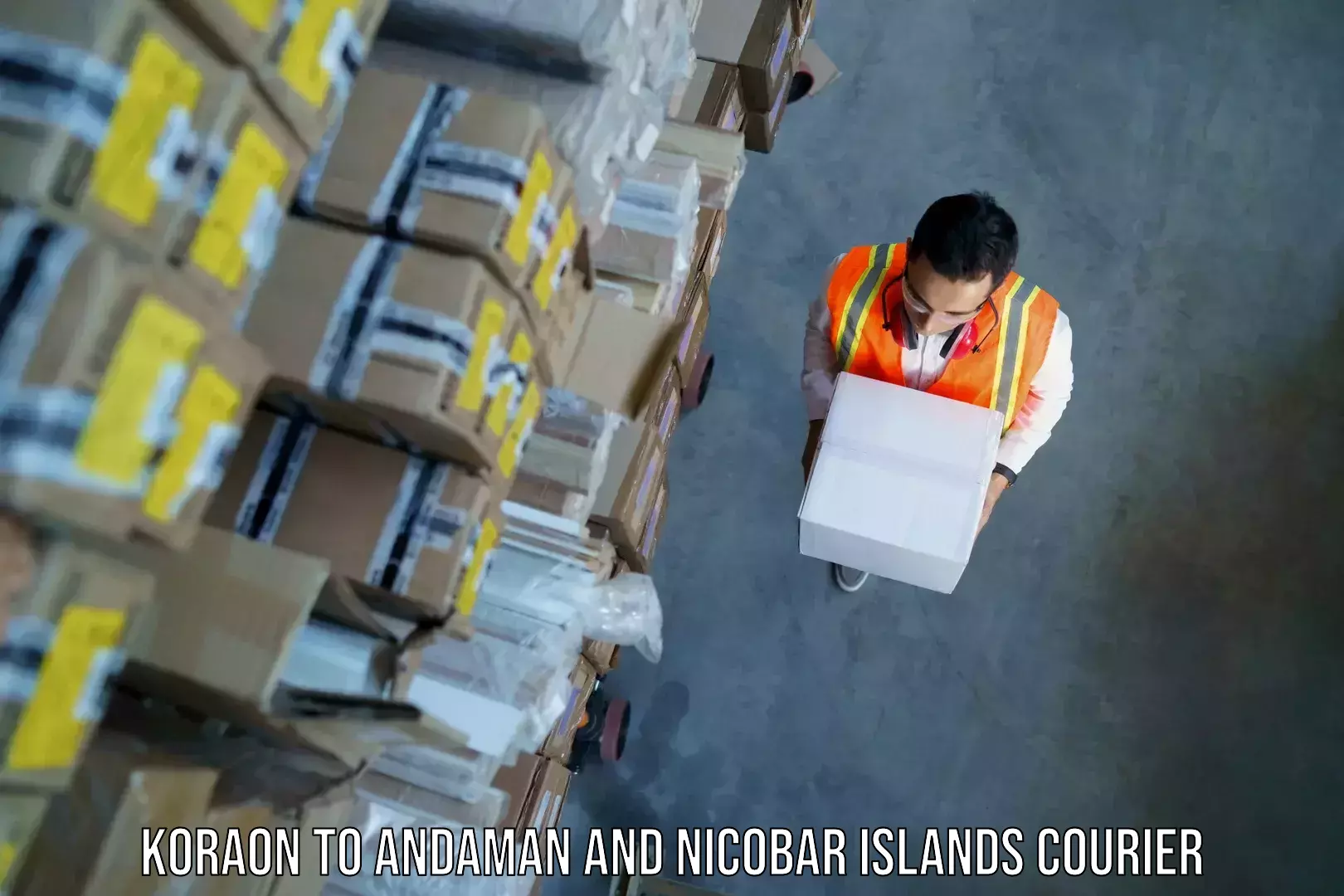 Global baggage shipping Koraon to Port Blair