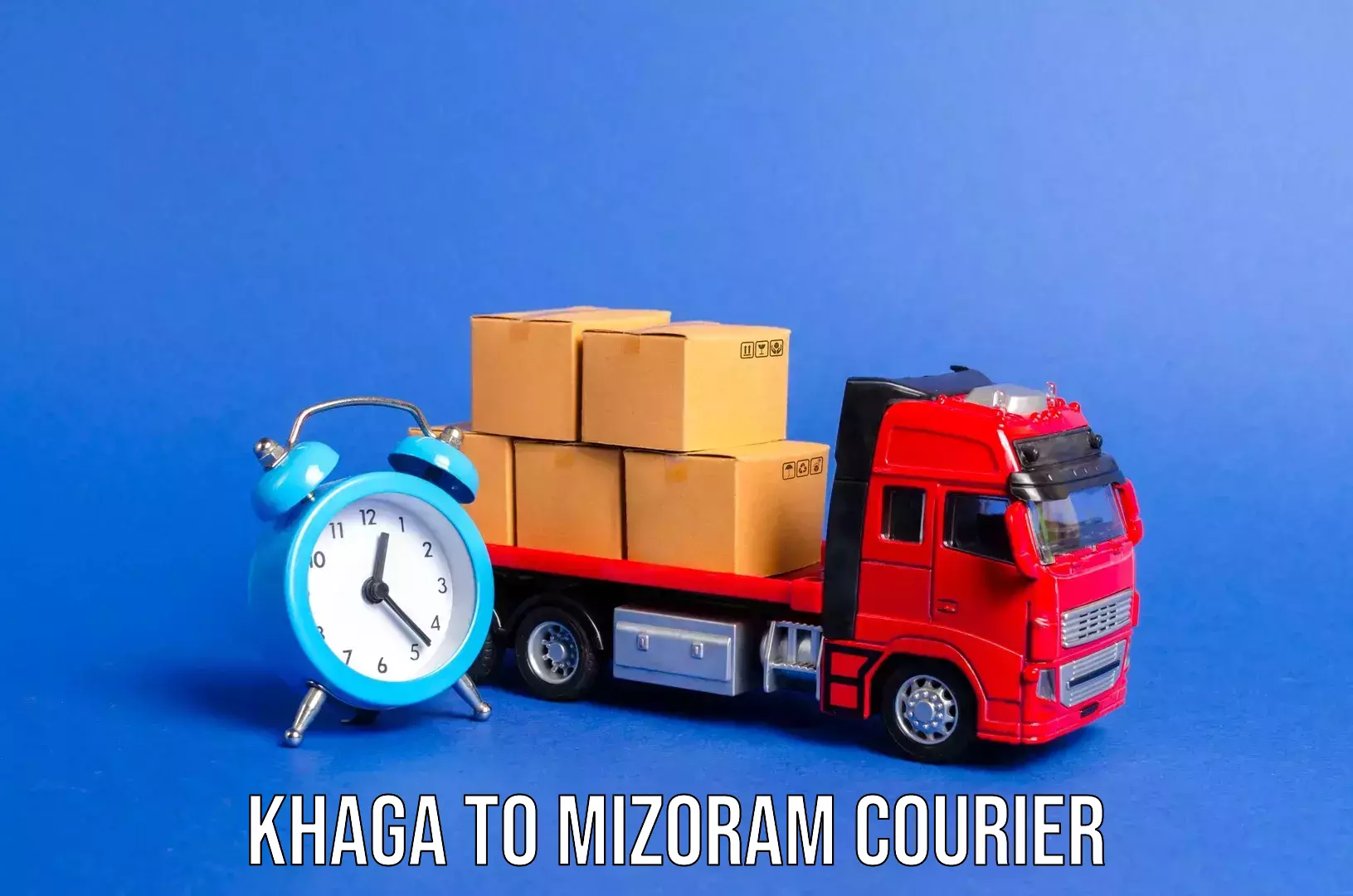 Overnight luggage courier Khaga to Mizoram
