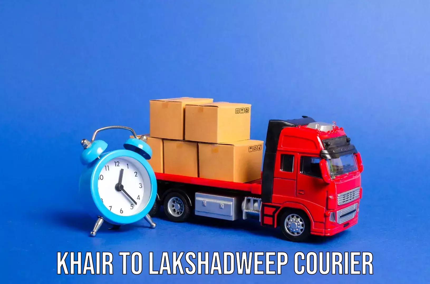 Luggage shipping guide Khair to Lakshadweep