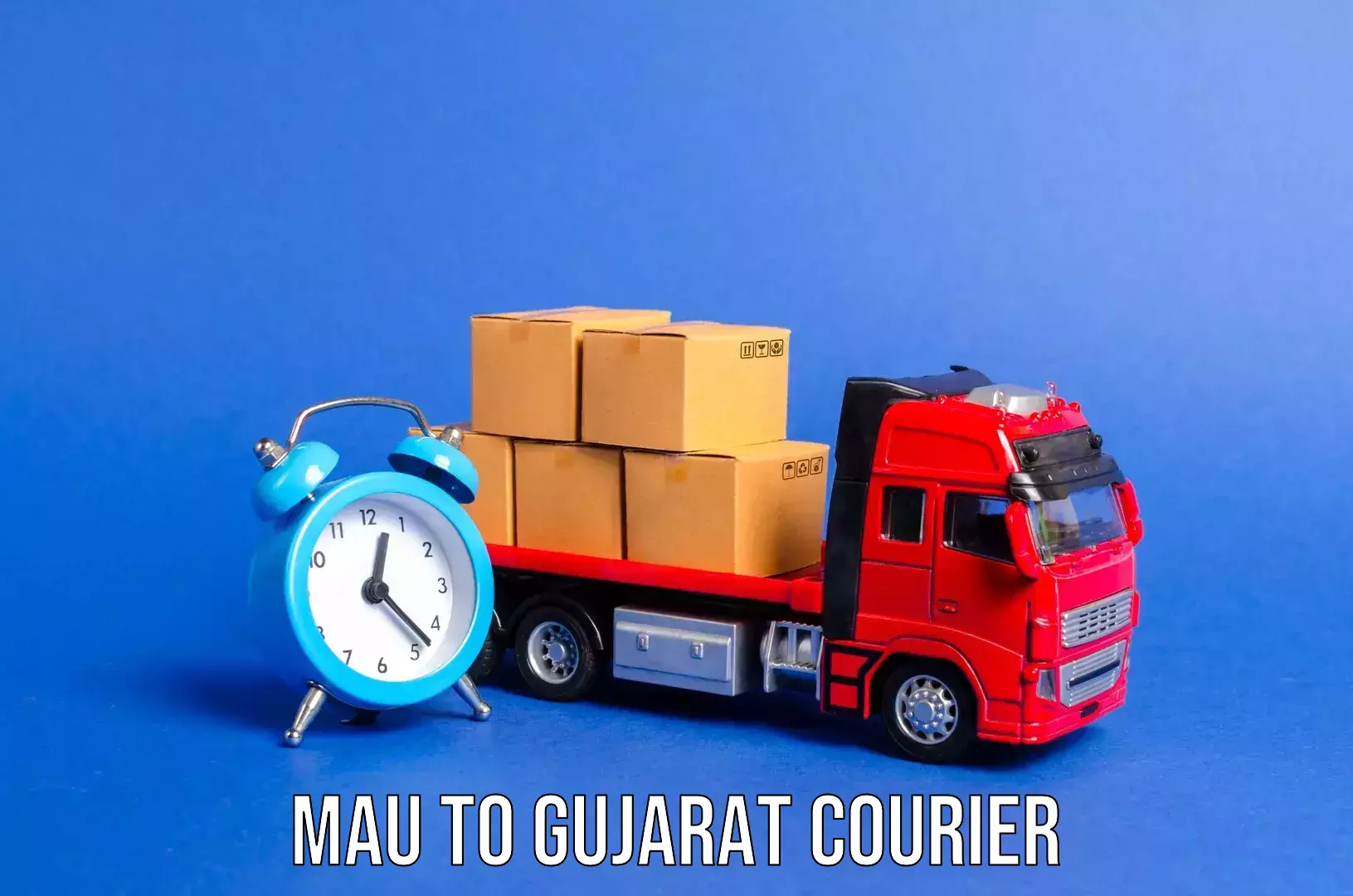 Doorstep luggage pickup Mau to Gujarat