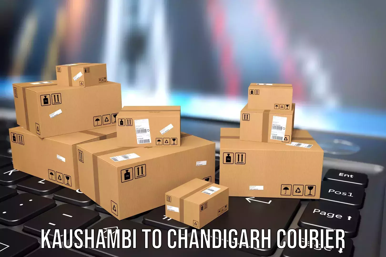 Train station baggage courier Kaushambi to Panjab University Chandigarh