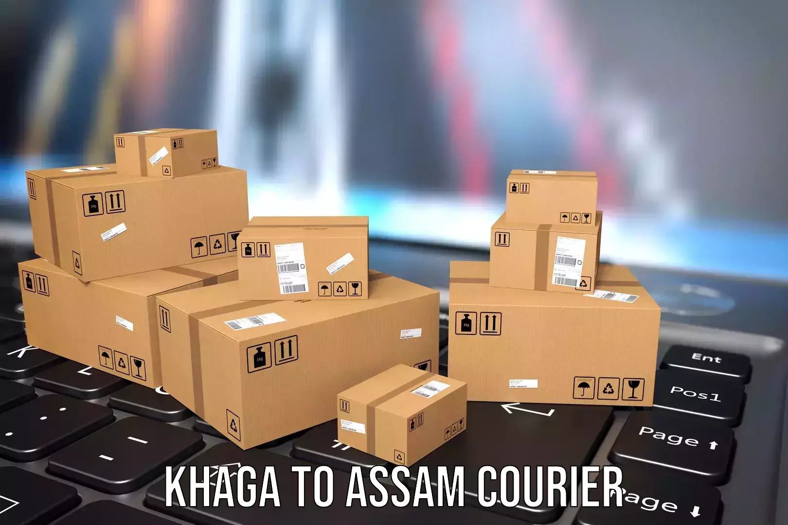 Baggage courier guide Khaga to Badarpur Karimganj