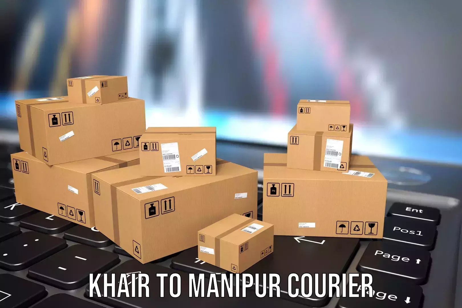 Hassle-free luggage shipping Khair to Manipur