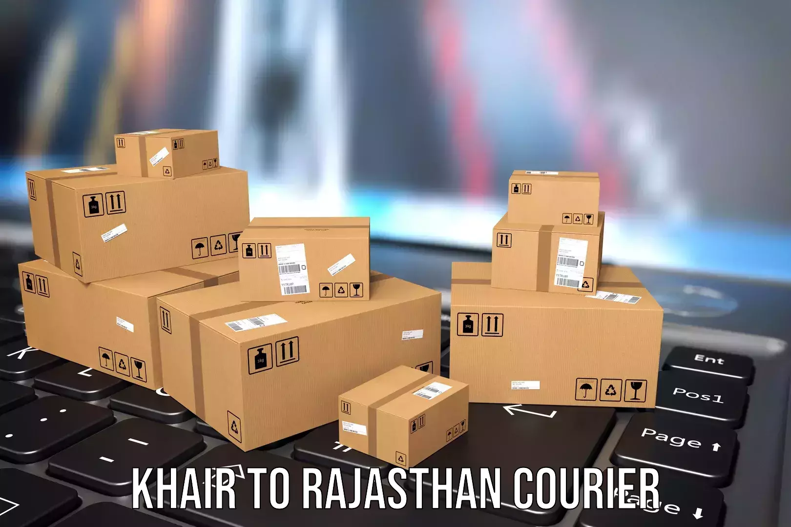 Baggage relocation service Khair to Rajasthan