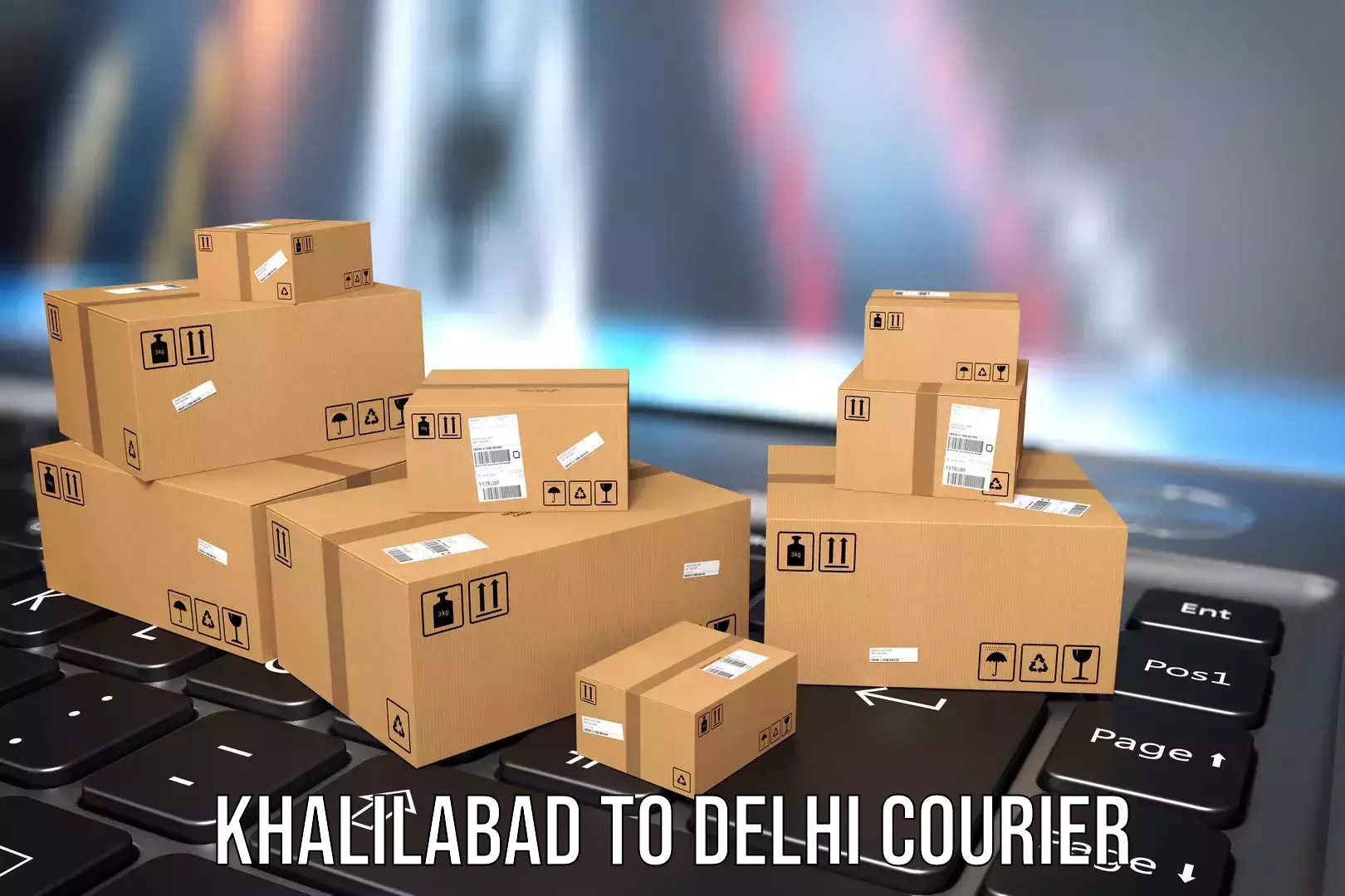 Fast track baggage delivery Khalilabad to Delhi Technological University DTU