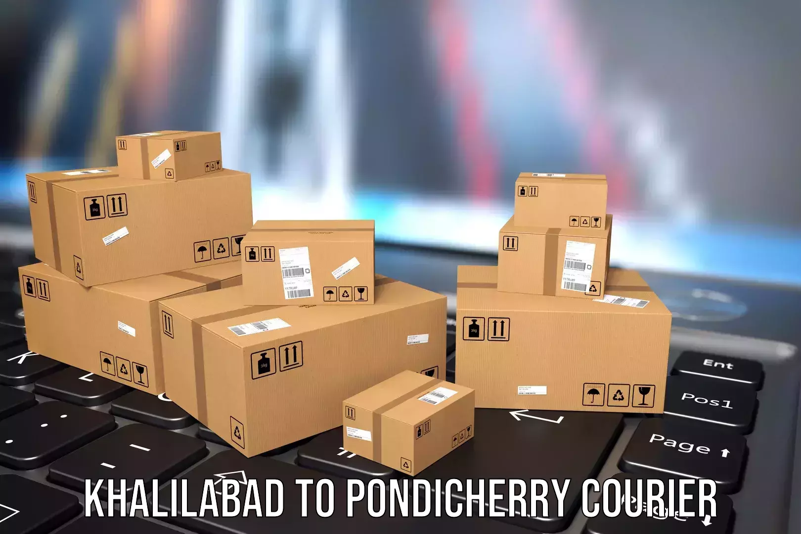 Luggage shipment specialists Khalilabad to Pondicherry