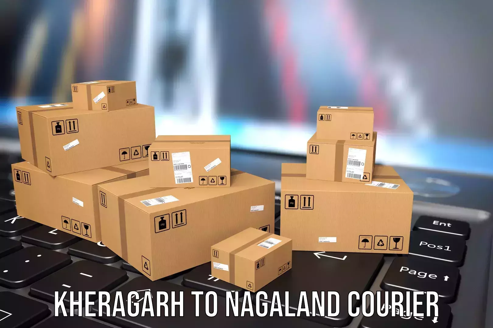 Artwork baggage courier Kheragarh to Longleng