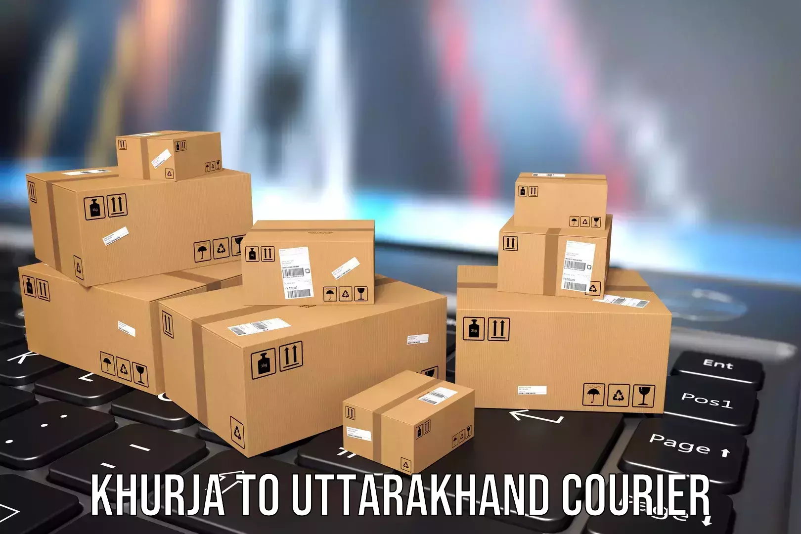 Flexible luggage courier service Khurja to Rishikesh