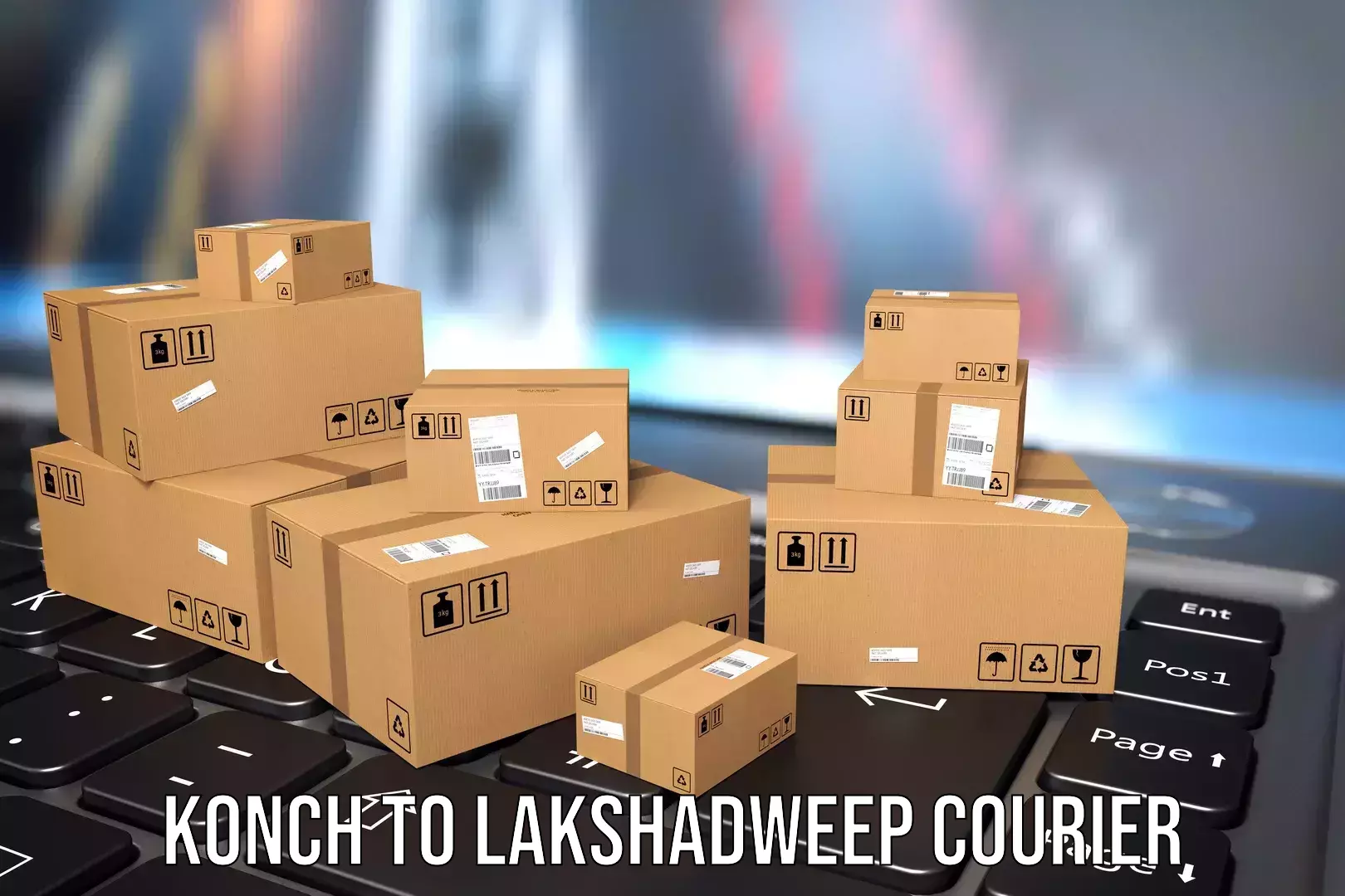 Baggage courier optimization Konch to Lakshadweep
