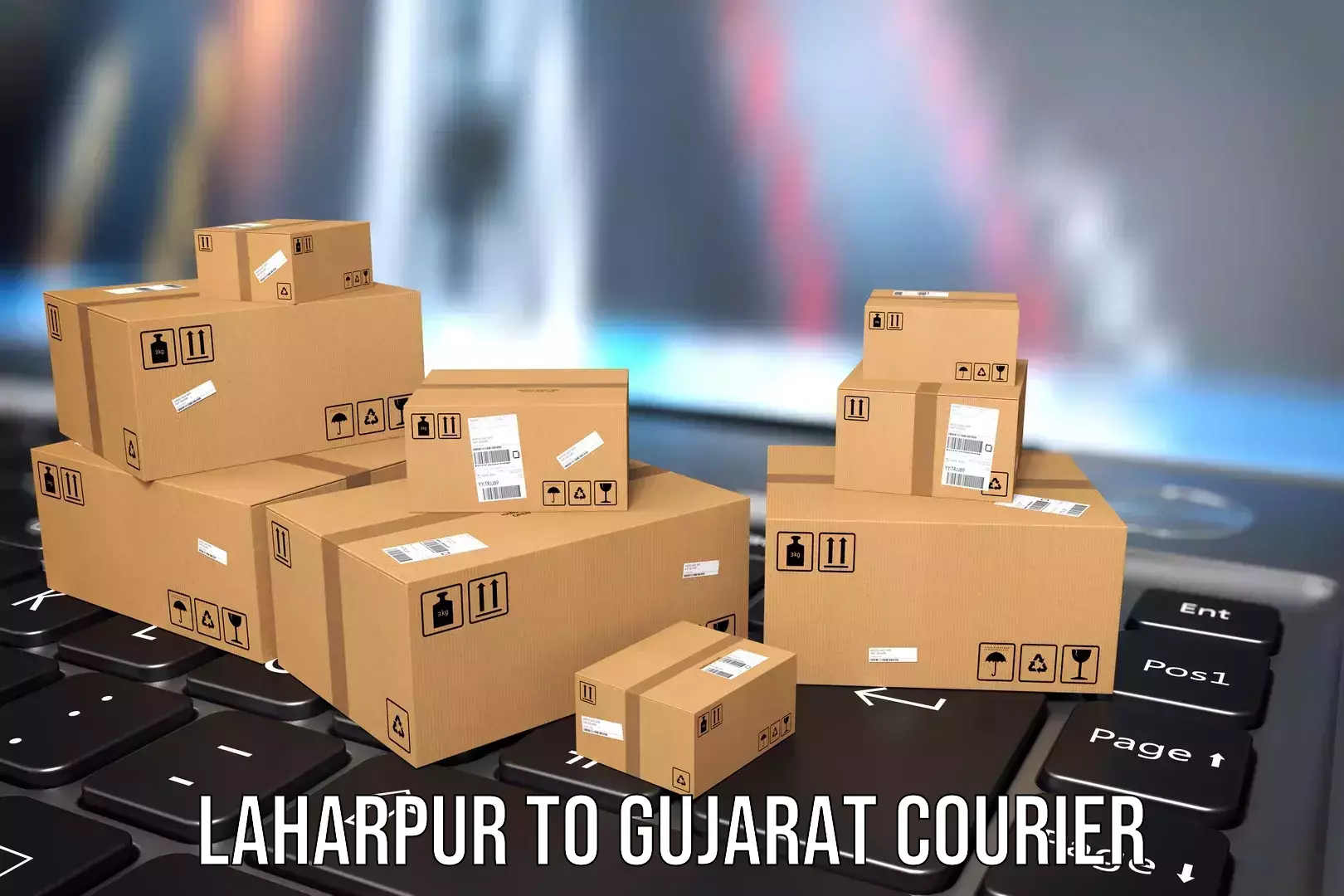 Baggage courier rates calculator Laharpur to Rajpipla