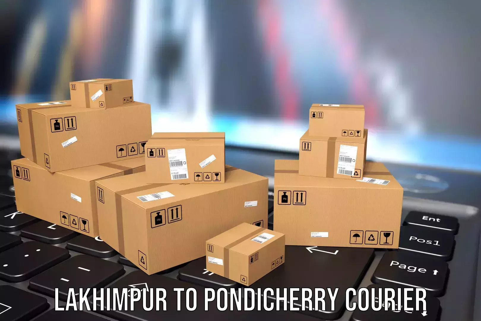 Quick baggage pickup Lakhimpur to Pondicherry University