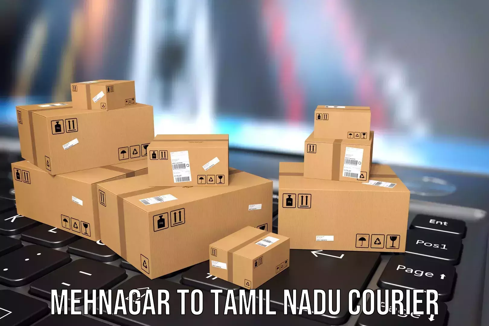 Baggage shipping schedule in Mehnagar to Karaikudi