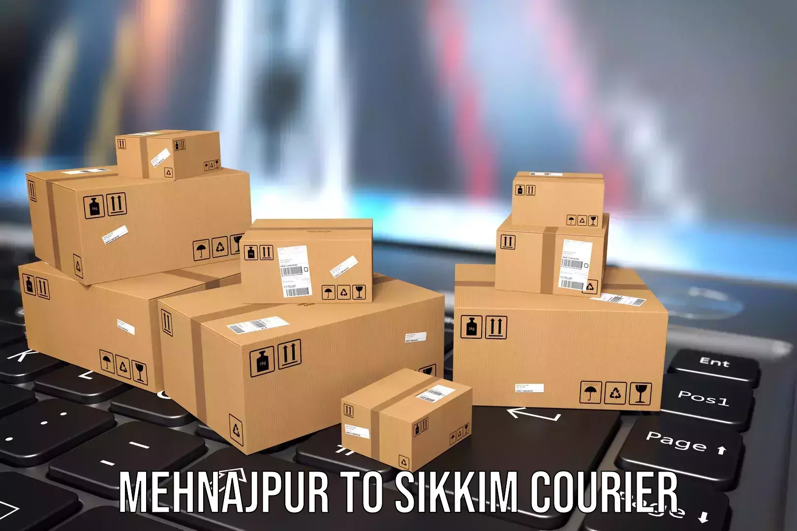 Baggage transport network Mehnajpur to Sikkim