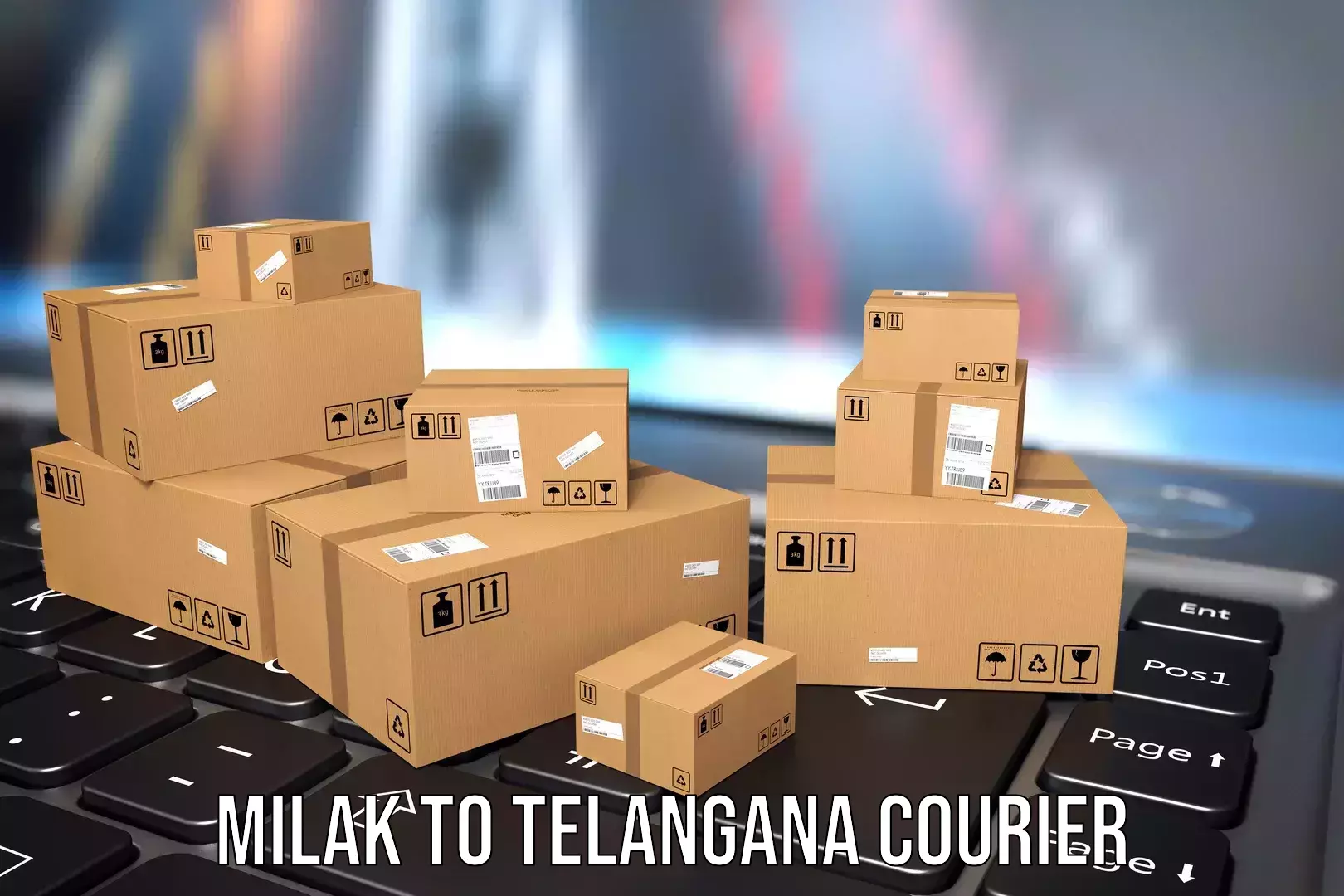 Baggage courier advice Milak to Telangana