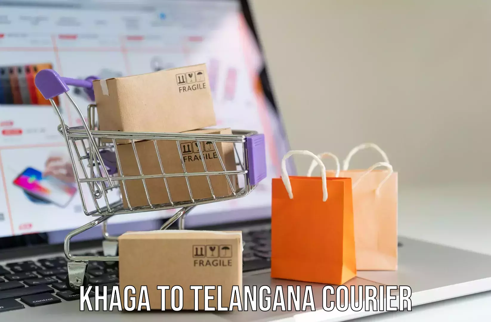 Flexible luggage courier service Khaga to Telangana