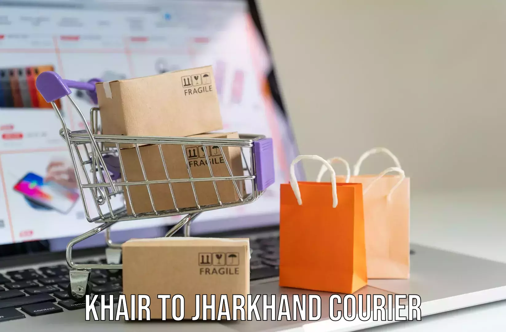 Quick luggage shipment Khair to Jharkhand