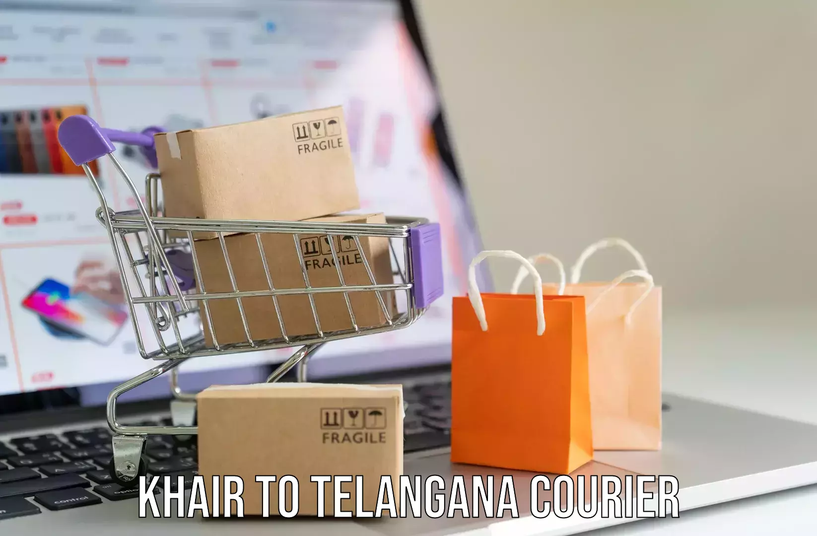 Baggage shipping schedule Khair to Telangana