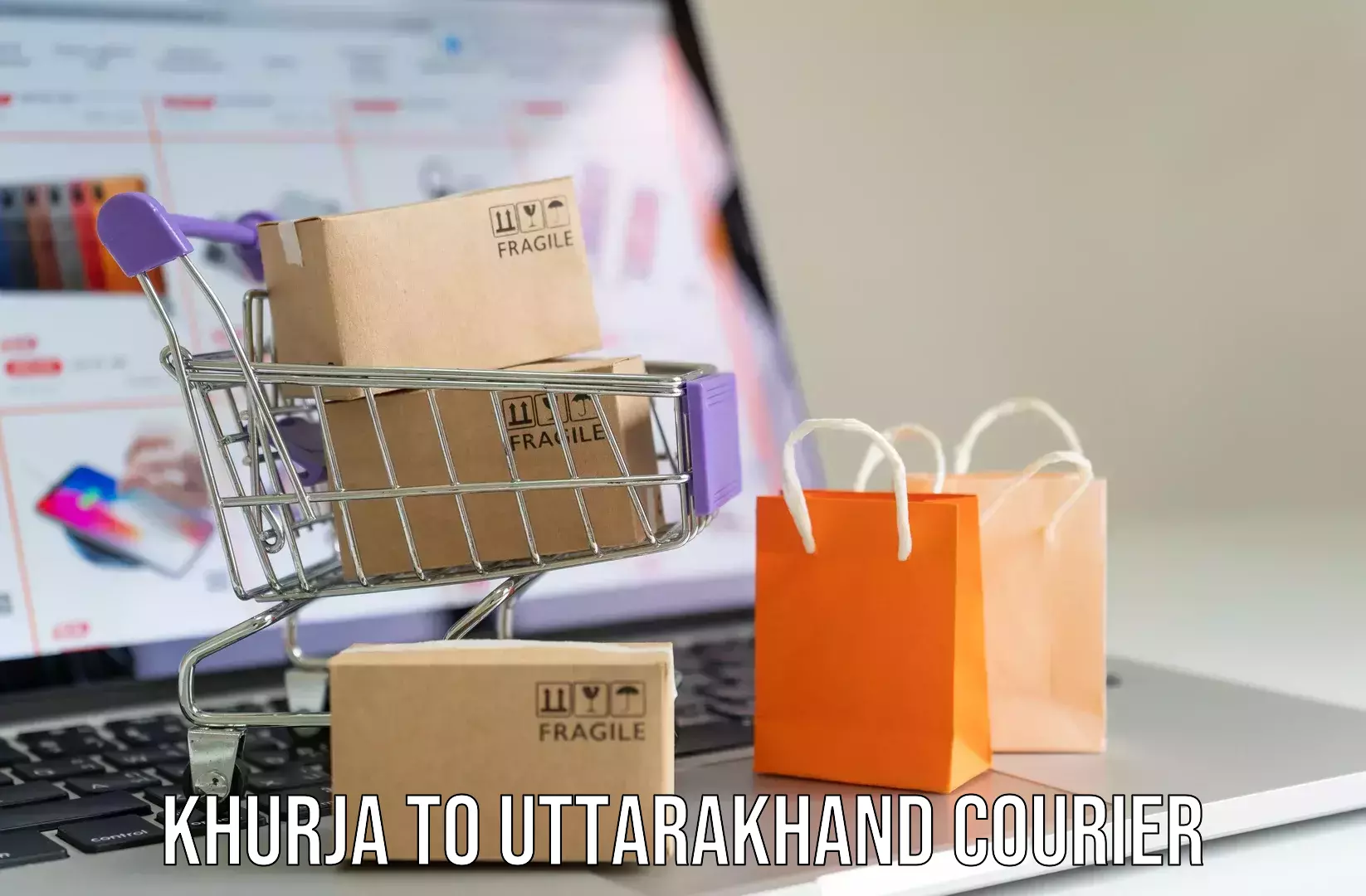 Premium luggage courier Khurja to Uttarakhand