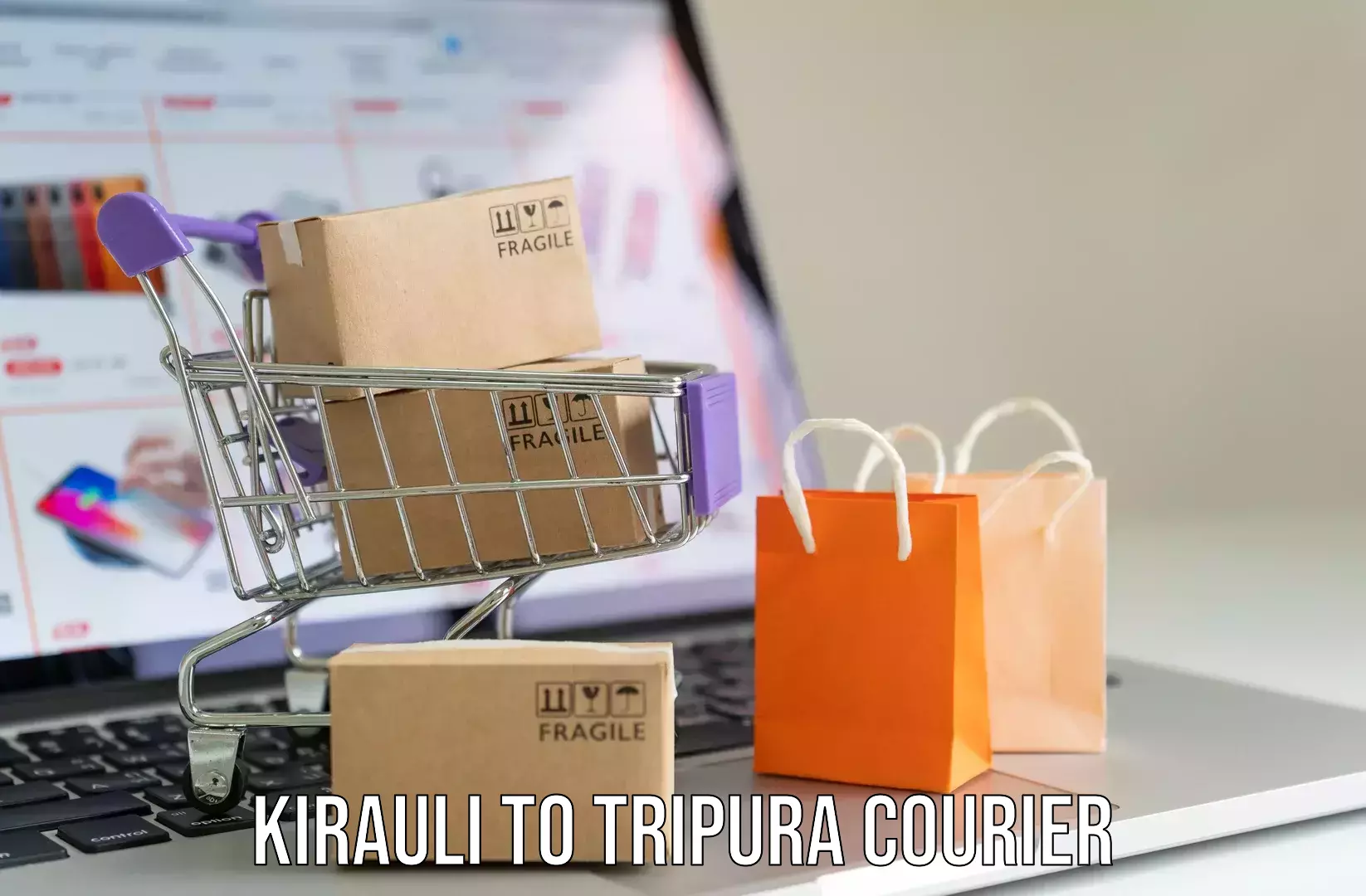 Luggage shipment processing in Kirauli to Tripura